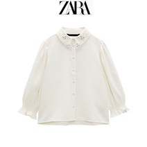 주얼리 수직 퍼프소매 ZARA 자라 여성 셔츠