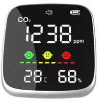 휴대용 공기 품질 온도 습도 1 개 적외선 NDIR CO2 감지기 실내 CO2 감지, WS-DM77