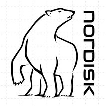 노르디스크 NORDISK 캠핑스티커 곰 로고 데칼 스티커 차량스티커 엠블럼 방수, 30cm x 32.4cm, 흰색