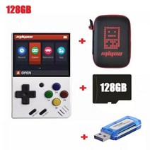 Miyoo-미니 핸드 헬드 게임 콘솔 향수 FC 레트로 소스 GBA 아케이드 PS IPS 32G/64G/128G 포켓 콘솔 레트로게임기 월광보합 오락실게임, CN_White 128G
