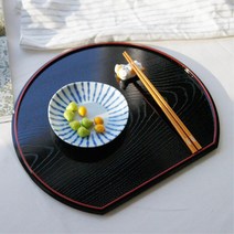 일본완제품 일식서빙용 반달 양면쟁반 카페용품