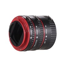 Andoer 플라스틱 렌즈 어댑터 캐논 EOS EF EF-S 마운트 매크로 링을위한 자동 초점 AF 확장 튜브 링, 01 Black
