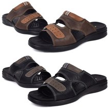 남성 신사 브라운 블랙 인조가죽 고급 슬리퍼 샌들 발편한 엠보 슬리퍼 (SW-테일)