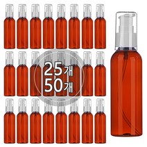 [50개묶음판매] 고급에센스용기 20ml 30ml 50ml 60ml 75ml 80ml 100ml 펌핑용기 플라스틱 공병, 100ml 갈색용기, 검정캡, 50개