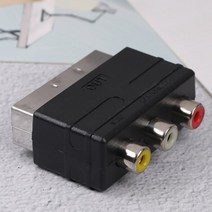 RGB Scart To 3 RCA S-Video Adapter 비디오 DVD 레코더 용 컴포지트 RCA SVHS AV TV 오디오 컨버터 TV 텔레비전 프로젝터 SD & H, 그림과 같이