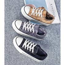 명품 컴퍼스 겨울 털 퍼 세무 밍크털 임산부 발편한 여성 키높이 캔버스 엄마 운동화