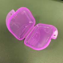 서후네 위생적인 교정기 & 틀기 보관 통 휴대용 케이스, 1개, 퍼플