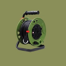 러그박스 20M 3구(USBx2) 노출캡형 그린블랙(GB) 1.5SQ (고용량) 캠핑릴선, 1개