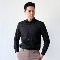 [KT알파쇼핑]남자 베이직 스탠다드 셔츠 LSC-SHA-1-블랙