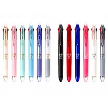 파이롯트 삼색볼펜 지워지는 프릭션 3색 볼펜 0.38mm 0.5mm 1개, 다크실버
