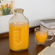 레트로 밀크티 우유 미니 쥬스 보리차 유리 공병 용기 병, 1500ml