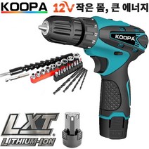 KOOPA TOOL 12V 집 미니 전기 드릴 무선 스크루 드라이버 미니 무선 리튬 이온 배터리 전동 공구 속도 및 토크 조절 가능, 판지 상자, 배터리 1개, 1개
