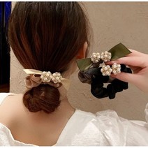팔찌겸용 진주 헤어밴드 머리끈