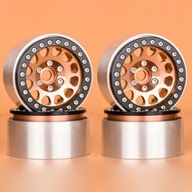 2-4PCS CNC 알루미늄 합금 1.9 비드록 휠 림 1/10 RC 크롤러 자동차 축 SCX10 90046 AXI03007 Yikong VS4-10 Redcat Gen8, [35] LT18051 Brown