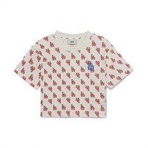 여성 클래식 모노그램 크롭 티셔츠 LA Cream