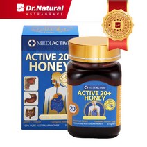 닥터내츄럴 메디액티브 허니 Mediactive 20+ 375g 메디약꿀 100% 호주꿀, 1통