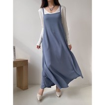 4color 훌 나시 롱 원피스 (뷔스티에 데일리 봄원피스 캐쥬얼 플레어 후레아)