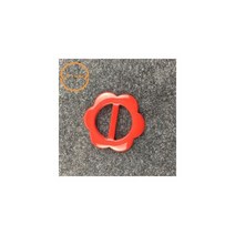 [케이로] 338297 10 개/몫 컬러 꽃 수지 벨트 버클 티셔츠 드레스 스카프 장식 의류 가방, 25mm, red