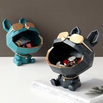 빈티지 감성 인테리어 불독 다용도 보관함 트레이 7색, 그레이