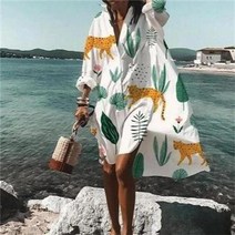 여성블라우스 셔츠 드레스 꽃 파티 드레스 비치 홀리데이 셔츠 보헤미안 블라우스 y2k
