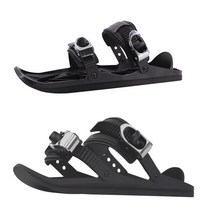 여성 남성 스키 보드복 세트 바지 자켓 눈을위한 새로운 미니 스케이트 짧은 스노우 블레이드 조정 가능한 바인딩 휴대용 신발 스노우