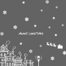 [바보사랑] 크리스마스 눈 내리는 동화마을[수풀], 색상:블랙