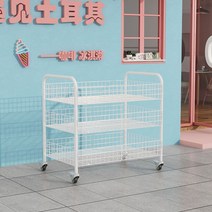 접이식 바구니매대 마트 편의점 이동식 바퀴달린 판매대 진열대 행사매대, 화이트 80x56x93