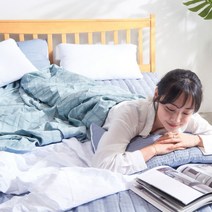 인견필 홑이불 카키(D Q) 얇은 홑겹 시원한 여름 침구 모시이불 면, 단품