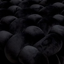 꽈배기 매듭 매트리스 이불 자이언트얀 대형바닥매트 벨벳 실타레 쿠션 손매듭 인테리어, 블랙