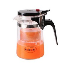표일배 버튼 여과기 유리 티포트, 800ml