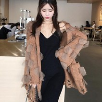 퀸앤조이 유니크 러블리 브라운 가디건