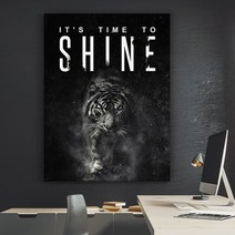 호랑이액자 현관그림 호랑이그림 벽 아트 캔버스 인쇄 타이거 편지 그림 샤인 동물 멋진 홈 인테리어 거실 현대 미술 작품 모듈 형, [09] 50x70cm With Frame, [01] 1P JC10574