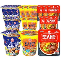 컵)팔도도시락 6개 + 컵)오뚜기스낵면 6개 + 컵)오뚜기진라면순한맛 6개, 1개