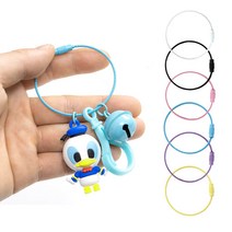 컬러 와이어링 10P 비즈 아크릴 키링 열쇠고리 만들기 부자재 DIY, 3-와이어링10p-핑크
