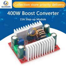 변환기 dcDC 400W 15A 스텝 업 부스트 컨버터 정전류 전원 공급 장치 LED 드라이버 8.5-50V ~ 10-60V 전압, 한개옵션0