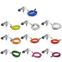 자동차 장식용 조명 LED Strip Light EL Led Flexible Tube Wire Neon Fluorescent Car Interior Decor Drop Shippi, [6] White