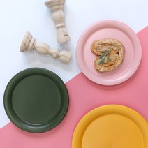 위즈라인 매트 원형 플레이트 3size, 화이트