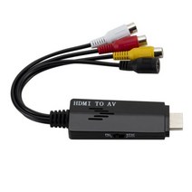 비디오테이프 복원 usb변환1080P 케이블 HD HDMI-AV RCA 검정 변환기 어댑터 호환 가능 STB-구형 TV 입력, 02 short line