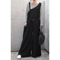 F39675 언발어깨 와이드바지 점프슈트 멜빵통바지