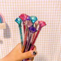 단체주문 선물 볼펜 보석펜 트윙클 예쁜볼펜 소품 특이한 큐빅 다이아몬드 시시네잡화점, 핫핑크