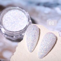 반사 어두운 플래시 Holographics 네일 파우더 반짝이 Glitters 아트 먼지 장식 크롬 안료 DIY 액세서리, 한개옵션1, 35 38