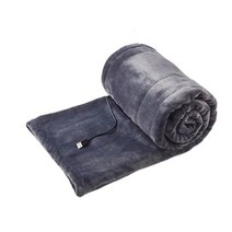 USB온열담요 전기무릎담요 휴대용 usb담요 캠핑 차박 전기담요 난방 가정 용품 5v 난방 목도리 충전식 기계 빨 홈 침대 사무실, 회색