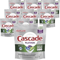 Cascade 플래티넘 액션팩 프레시 식기세척기용 세제, Platinum, 9개