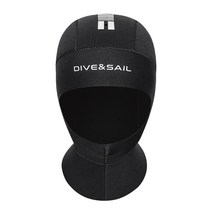 5MM 다이빙 모자 Keep Warm 네오프렌 스쿠버 후드 후드 어깨 포함 Sun-proof Winter Warm Surfing Swim Cap for Men 【S], ,【에스】