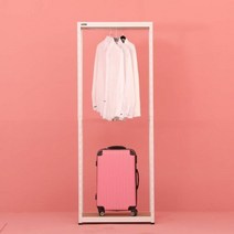 견고한 안전성 철제선반 행거 2단 가로 100 높이 150 창고옷걸이, 색상:화이트, 단품