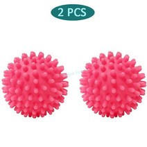 미니건조기 재사용 가능한 세탁 건조기 공 PVC 부드럽게 건조 패브릭 유연제 청소 도구 액세서리, [11] Rose Red 2pcs
