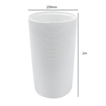자바라 닥트 호스 천 덕트 주름관 PVC 인공 호흡기 파이프 범용 유연한 튜브 공기, 150mm x 2m