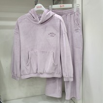 소이 벨로아 후드 와이드 바지 셋업