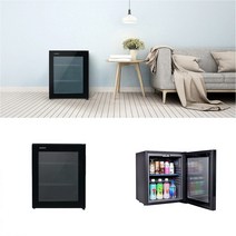 굿소일 MegaTec 무소음 저전력 예쁜 미니 유리문 냉장고 30L