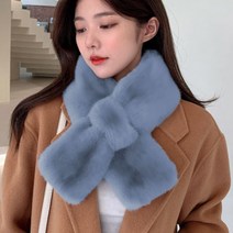 미니 목도리 밍크 머플러 부드러운 간편 페이크퍼
